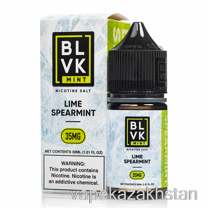 Vape Kazakhstan Lime Spearmint - BLVK Mint Salts - 30mL 50mg